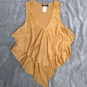 NWOT Blush brand Suede Top
